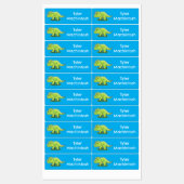 Groene triceratops dinosaurus cartoon gepersonalis labels (Vel)