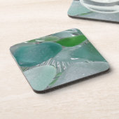 Groene trillingen Groen Zee Glass Bier Onderzetter (Linkerzijde)