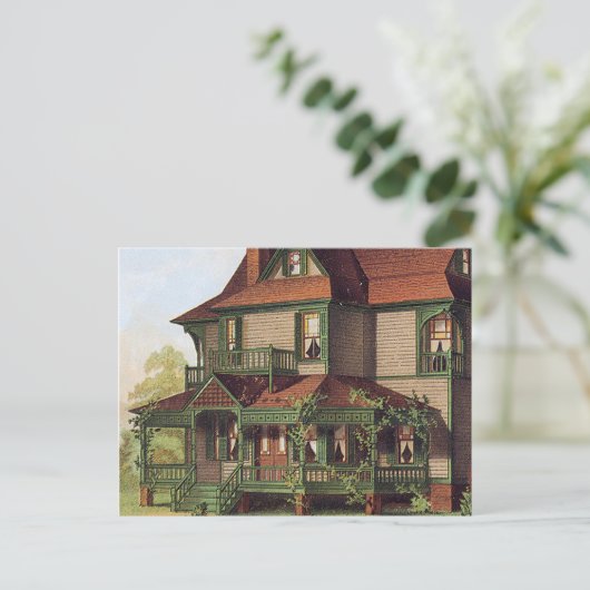 Groene Trim Briefkaart (Staand voorkant)