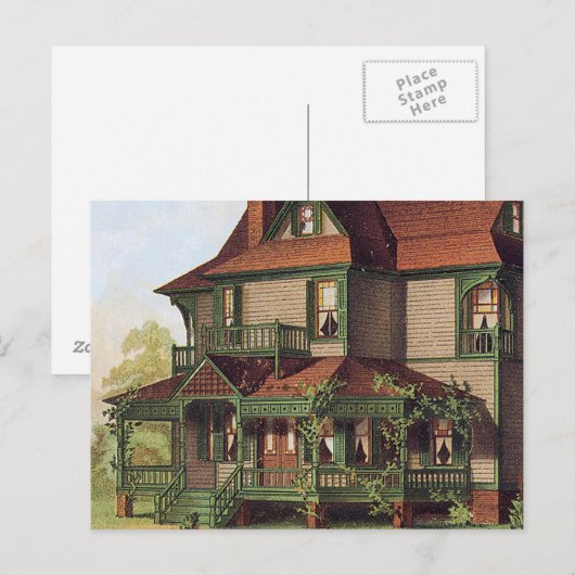 Groene Trim Briefkaart (Voorkant / Achterkant)