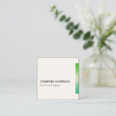 Groene Trim met Vibrant Vierkante Visitekaartje (Staand voorkant)