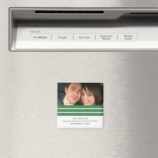 Groene Triple Stripe Foto sparen de Magnet van de  (Insitu (Vaatwasser))