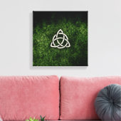 Groene Triquetra Canvas Afdruk (Insitu (Woonkamer))
