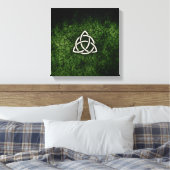 Groene Triquetra Canvas Afdruk (Insitu (Slaapkamer))