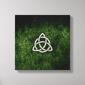 Groene Triquetra Canvas Afdruk (Voorkant)