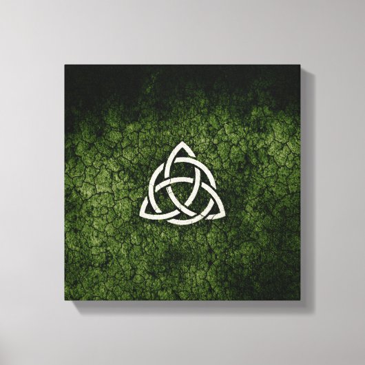 Groene Triquetra Canvas Afdruk (Voorkant)