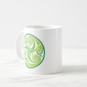 Groene triskel koffiemok (Voorkant links)