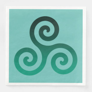Groene Triskele Oud Keltisch Symbool Mint Servet