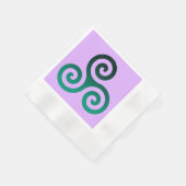 Groene Triskele Oude Keltische Symbool Lila Servet (Hoek)