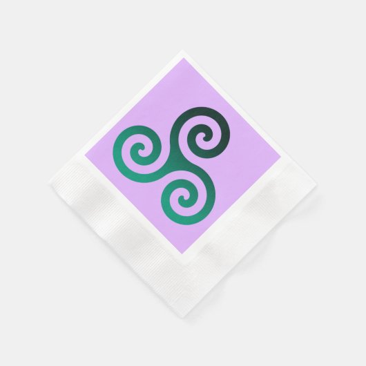 Groene Triskele Oude Keltische Symbool Lila Servet (Hoek)
