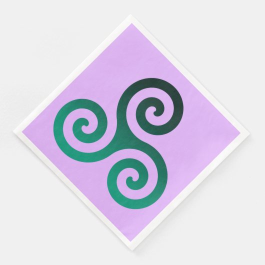 Groene Triskele Oude Keltische Symbool Lila Servet (Hoek)