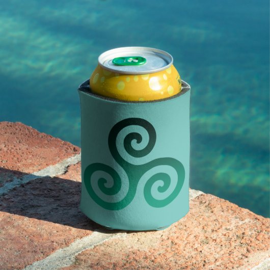 Groene Triskele Oude Keltische Symbool Munt Blikjeskoeler (Insitu Zwembad)