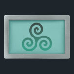 Groene Triskele Oude Keltische Symbool Munt Gesp<br><div class="desc">Groen Trisaksymbool. Het symbool Tris of Triskelion bestaat uit drie onderling vergrendelde spiraaltjes of drie armen alsof het vanuit het midden beweegt. Dit Keltische symbool van beweging of actie vertegenwoordigt de drie werelden; de hemelse,  fysieke,  en spirituele.</div>