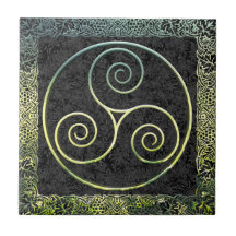 Groene Triskelion & Maple Leaf Keltische grens