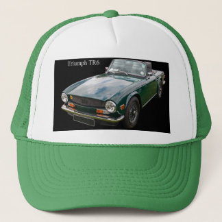 Groene Triumph TR6 klassieke sportwagen Trucker Pet