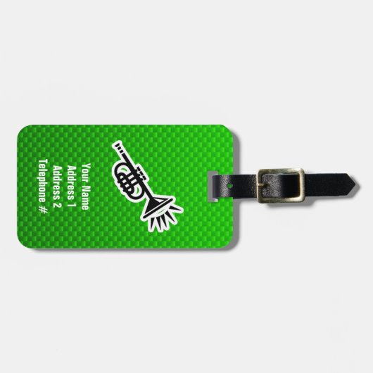 groene trompet bagagelabel (Voorkant horizontaal)