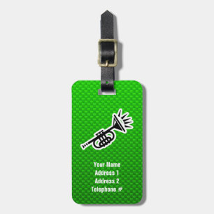 groene trompet bagagelabel