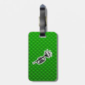 groene trompet bagagelabel (Achterkant verticaal)