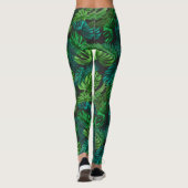 Groene tropen leggings (Achterkant)