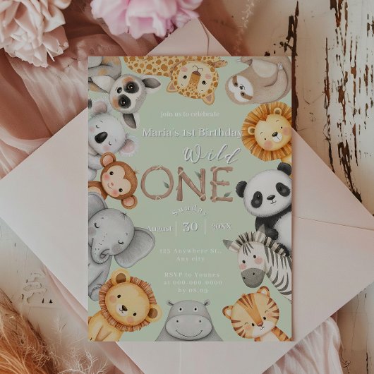 Groene Tropical Wild One Oerwoud Safari Dieren Kaart