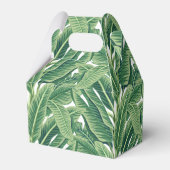 Groene tropische bananenbladeren bedankdoosjes (Achterkant)