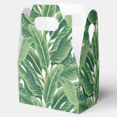 Groene tropische bananenbladeren bedankdoosjes (Geopend)