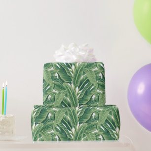 Groene tropische bananenbladeren cadeaupapier