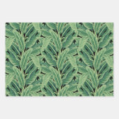 Groene tropische bananenbladeren inpakpapier vel (Voorkant 2)