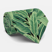 Groene tropische bananenbladeren stropdas (Opgerold)