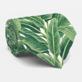 Groene tropische bananenbladeren stropdas (Opgerold)