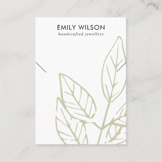 GROENE TROPISCHE BAND VAN DE FAUNA KETTING B VISITEKAARTJE (Voorkant)