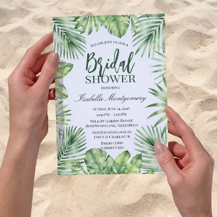 Groene Tropische Blad Bruiloft Feest Elegantie 202 Kaart
