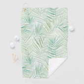 Groene tropische bladeren Aloha Golfhanddoek (Insitu)