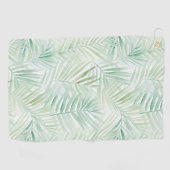 Groene tropische bladeren Aloha Golfhanddoek (Horizontaal)
