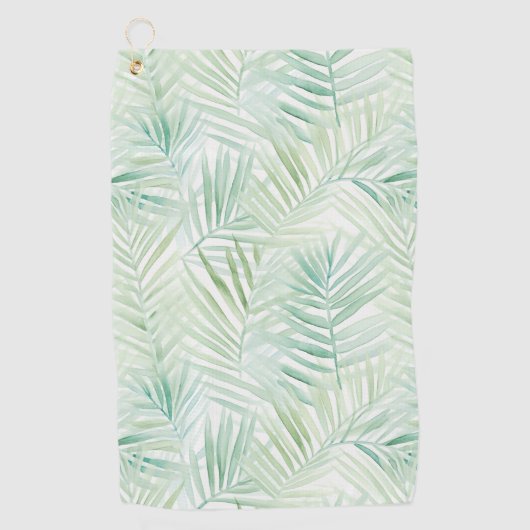 Groene tropische bladeren Aloha Golfhanddoek (Voorkant)