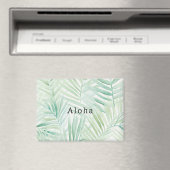 Groene Tropische Bladeren Aloha Magneet (Insitu (Vaatwasser))