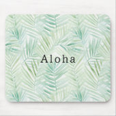 Groene Tropische Bladeren Aloha Muismat (Voorkant)
