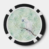 Groene Tropische Bladeren Aloha Poker Chips (Achterkant)