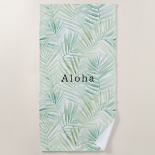 Groene Tropische Bladeren Aloha   Strandlaken