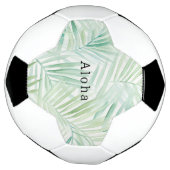 Groene Tropische Bladeren Aloha Voetbal (Gedraaid)