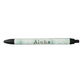 Groene Tropische Bladeren Aloha Zwarte Inkt Pen (Voorkant)