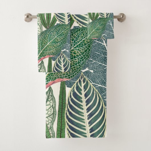 Groene tropische bladeren bad handdoek (Insitu)