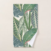 Groene tropische bladeren bad handdoek (Handdoek)