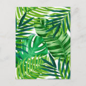 Groene Tropische Bladeren Beste wensen Briefkaart (Voorkant)