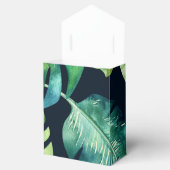 Groene Tropische Bladeren Black Elegant Wedding Fa Bedankdoosjes (Geopend)