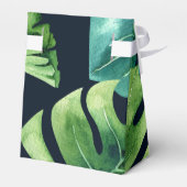 Groene Tropische Bladeren Black Elegant Wedding Fa Bedankdoosjes (Achterkant)