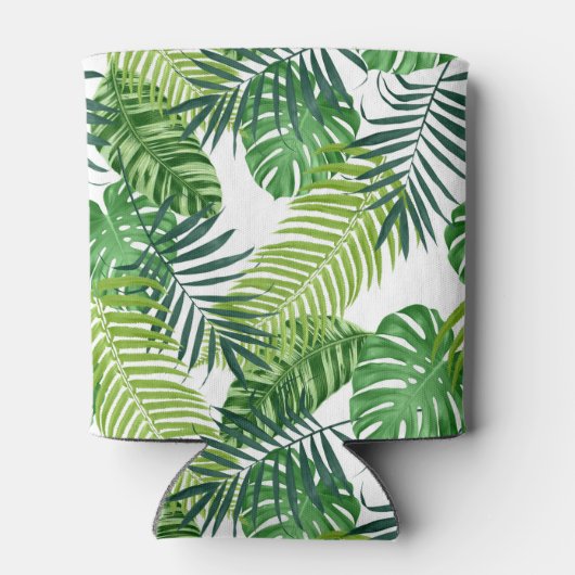 Groene tropische bladeren blikjeskoeler (Achterkant)