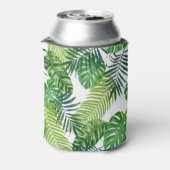 Groene tropische bladeren blikjeskoeler (Blikje Achterkant)