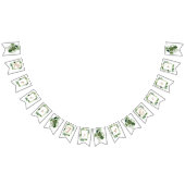 Groene tropische bladeren bruiloft decor vlaggetjes (Alle)