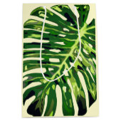 Groene tropische bladeren cadeautas (Voorkant)